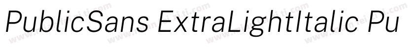 PublicSans ExtraLightItalic Public字体转换